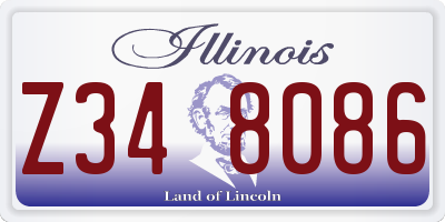 IL license plate Z348086