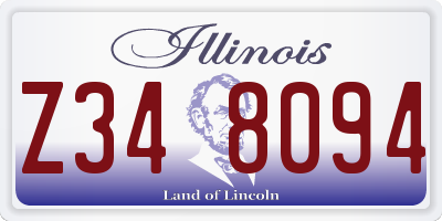 IL license plate Z348094
