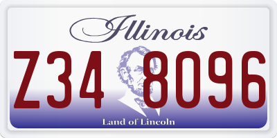 IL license plate Z348096