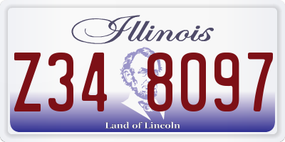 IL license plate Z348097