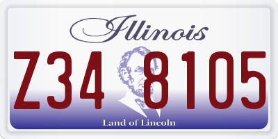 IL license plate Z348105