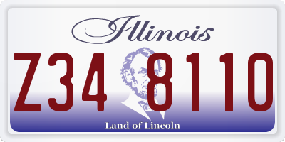 IL license plate Z348110