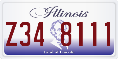 IL license plate Z348111