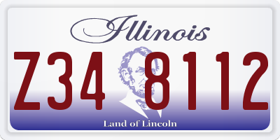 IL license plate Z348112