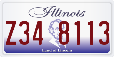 IL license plate Z348113