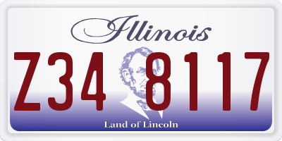 IL license plate Z348117