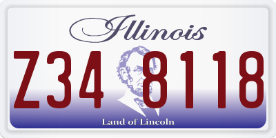 IL license plate Z348118
