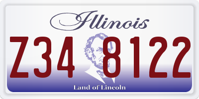 IL license plate Z348122