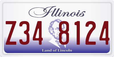 IL license plate Z348124