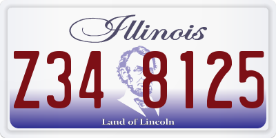 IL license plate Z348125