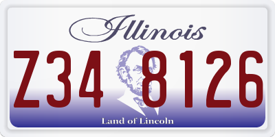 IL license plate Z348126