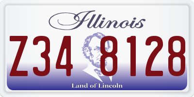 IL license plate Z348128