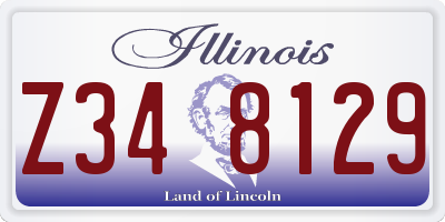 IL license plate Z348129