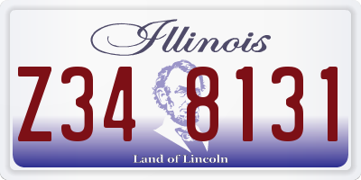 IL license plate Z348131