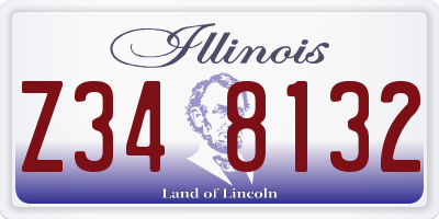 IL license plate Z348132