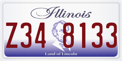 IL license plate Z348133