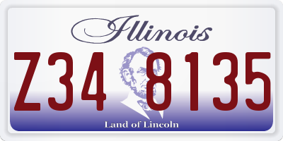 IL license plate Z348135