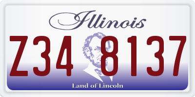 IL license plate Z348137