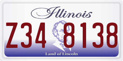 IL license plate Z348138
