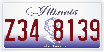 IL license plate Z348139