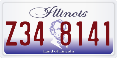 IL license plate Z348141