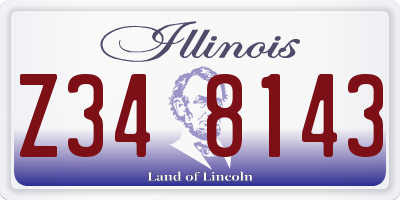 IL license plate Z348143