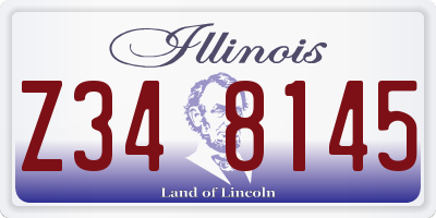 IL license plate Z348145