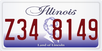 IL license plate Z348149