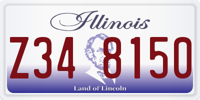 IL license plate Z348150