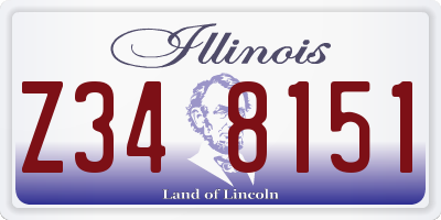 IL license plate Z348151