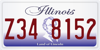 IL license plate Z348152