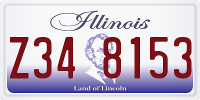 IL license plate Z348153