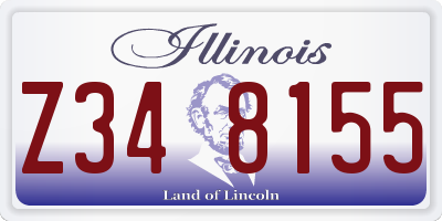 IL license plate Z348155