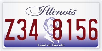 IL license plate Z348156