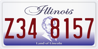 IL license plate Z348157