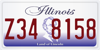 IL license plate Z348158