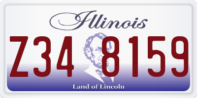 IL license plate Z348159