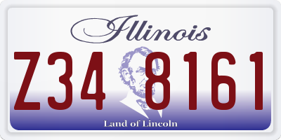 IL license plate Z348161