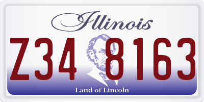 IL license plate Z348163