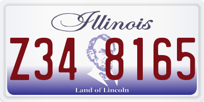 IL license plate Z348165