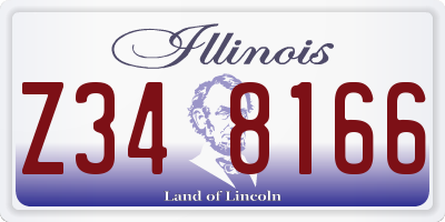 IL license plate Z348166