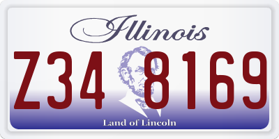 IL license plate Z348169
