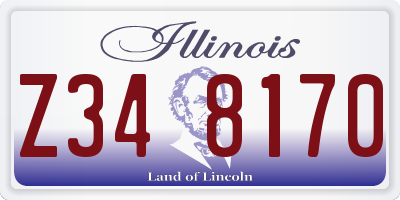 IL license plate Z348170