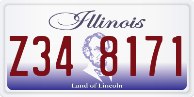 IL license plate Z348171