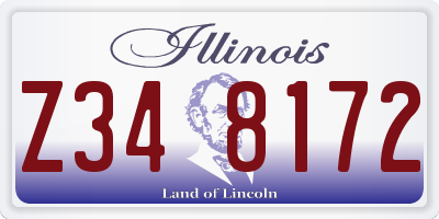 IL license plate Z348172