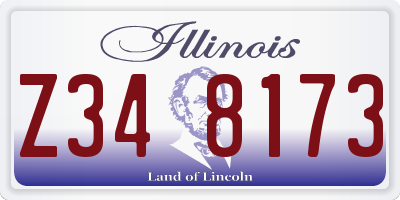 IL license plate Z348173