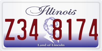 IL license plate Z348174