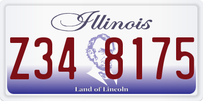 IL license plate Z348175