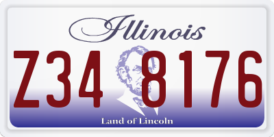IL license plate Z348176