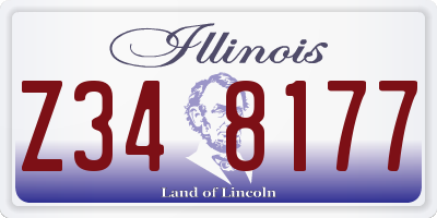 IL license plate Z348177